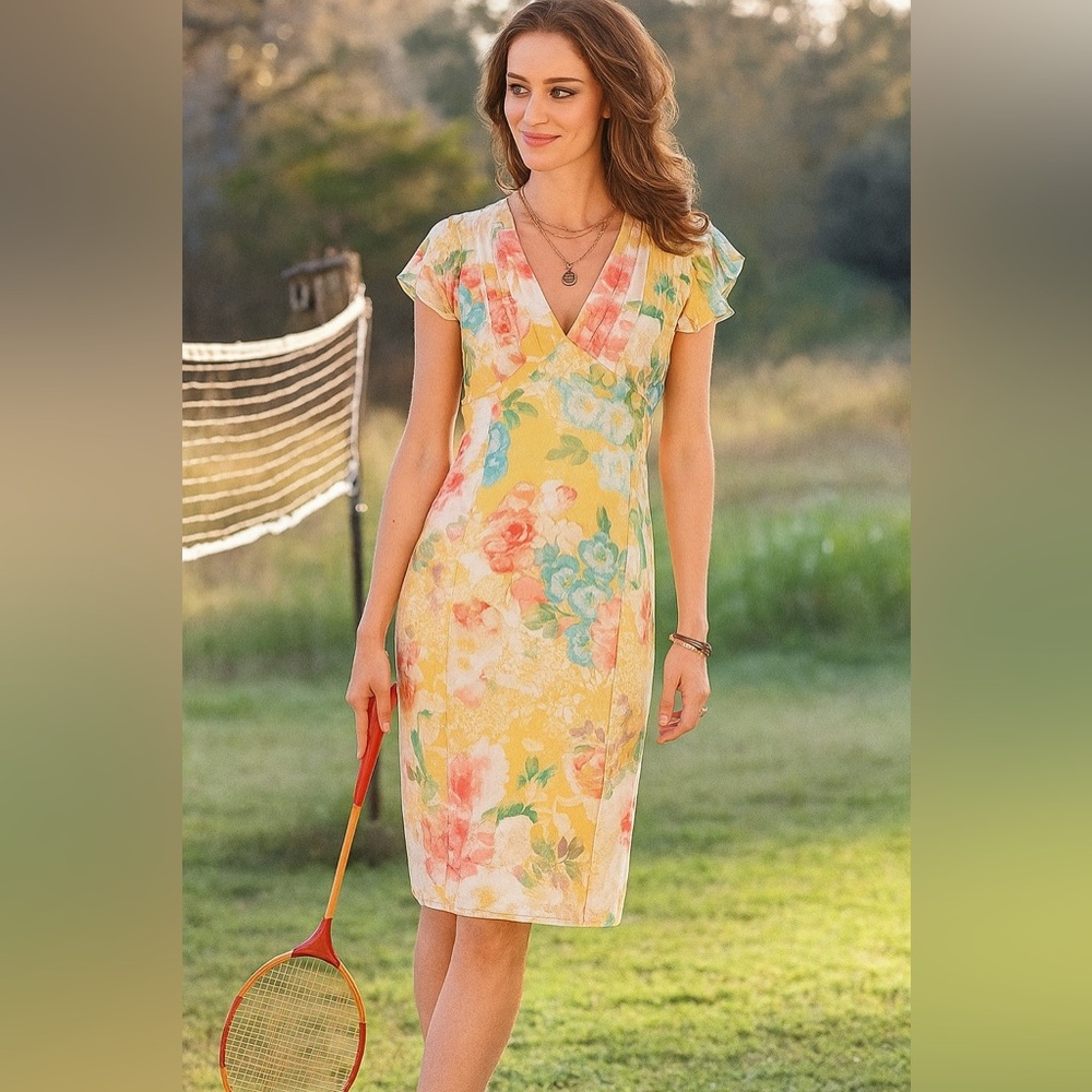 Sundance Charleston Silk Floral Dress.